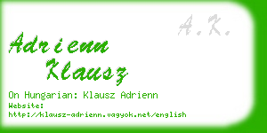 adrienn klausz business card